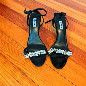 Strappy Kitten Heels Covered in Gems